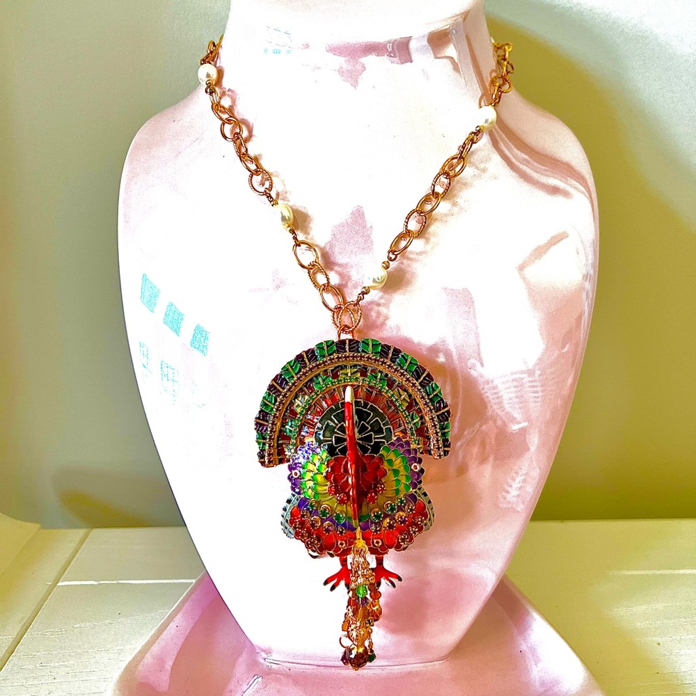 RARE Lunch at the Ritz Turkey Necklace!